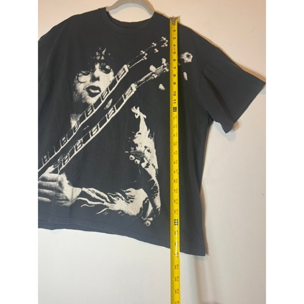 Jimmy Page Black Vintage Double Neck Guitar T Shirt No Tag Sz L/XL - Picture 4 of 4